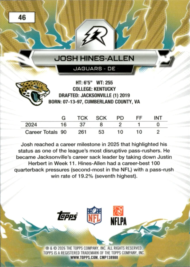 Josh Hines-Allen card back