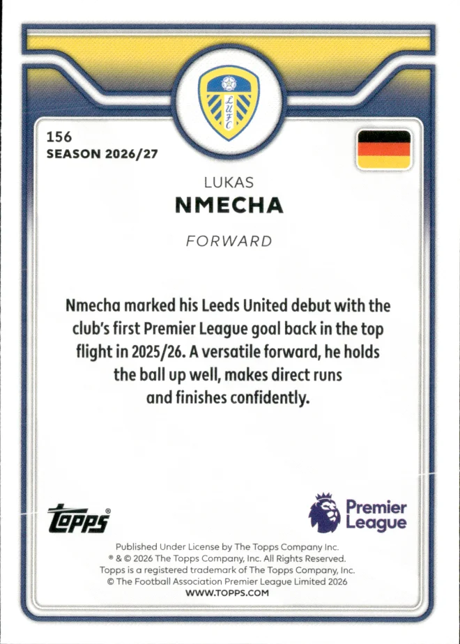 Lukas Nmecha card back