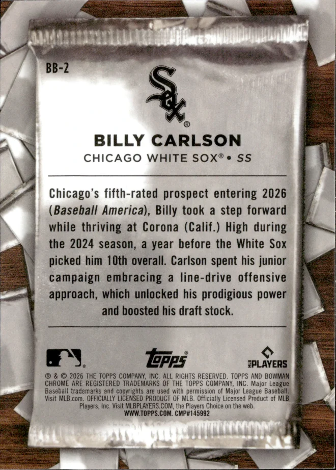 Billy Carlson card back