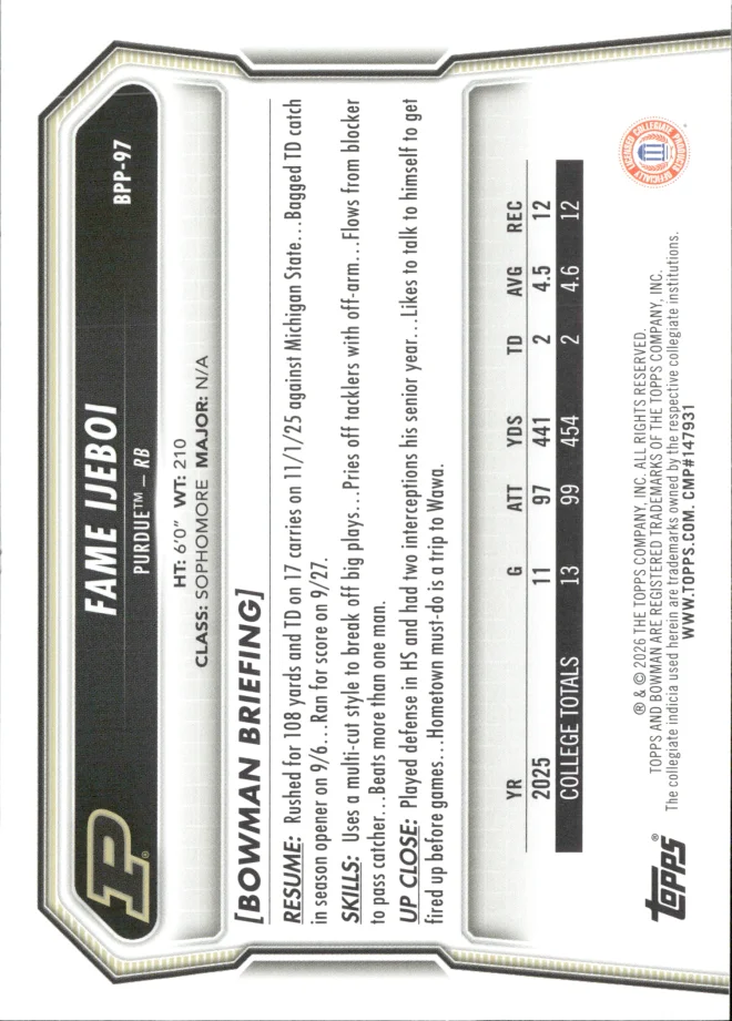 Fame Ijeboi card back