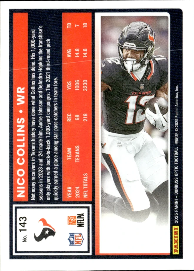 Nico Collins card back
