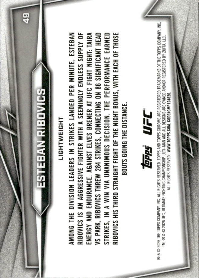 Esteban Ribovics card back
