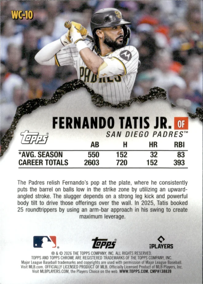 Fernando Tatis Jr. card back