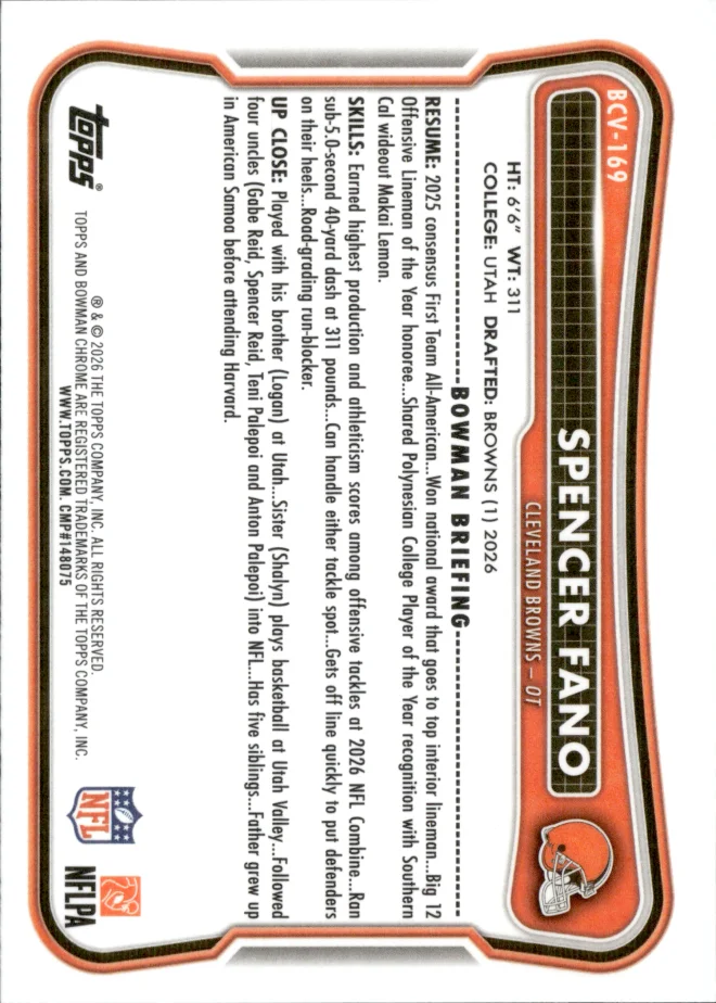 Spencer Fano card back