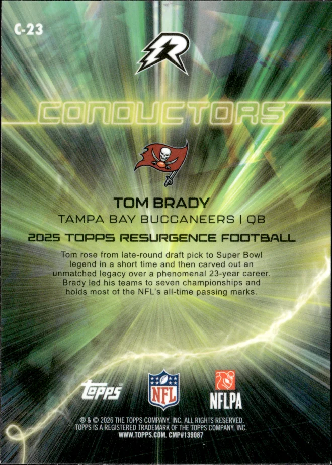 Tom Brady card back