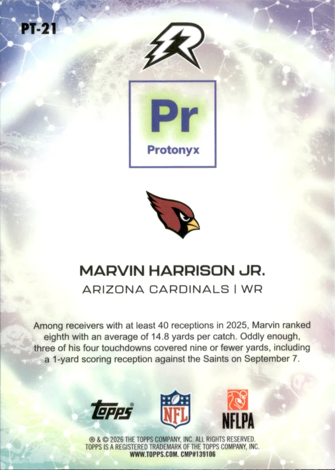 Marvin Harrison Jr. card back