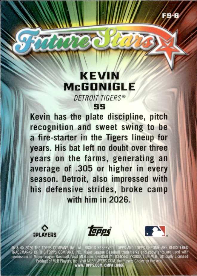 Kevin McGonigle card back