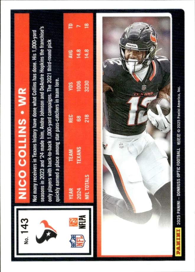 Nico Collins card back