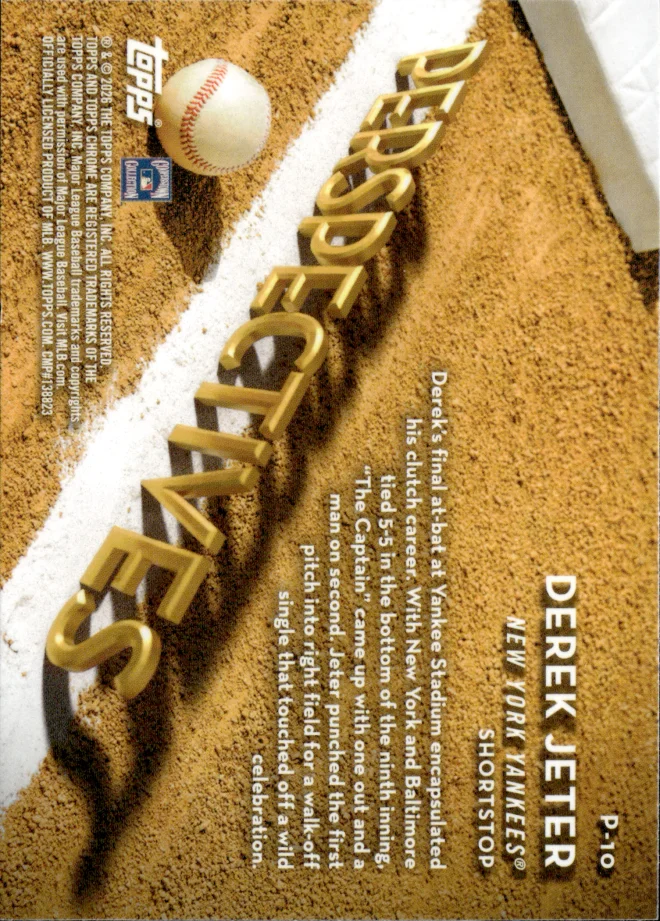 Derek Jeter card back