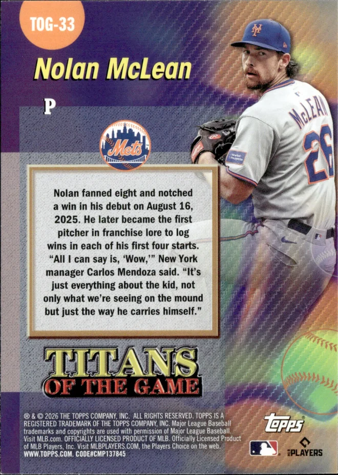 Nolan McLean card back