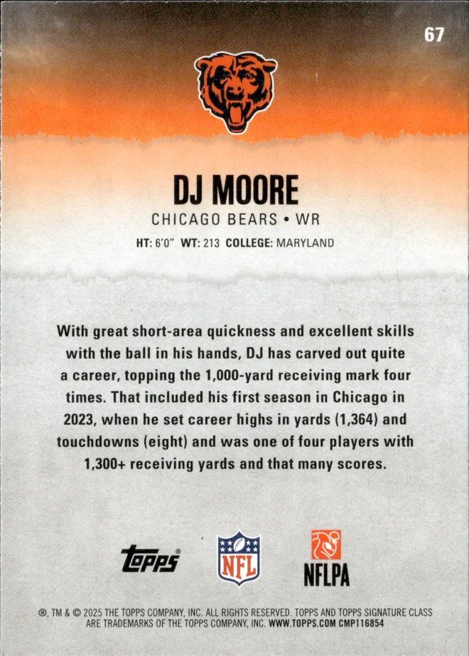 DJ Moore card back