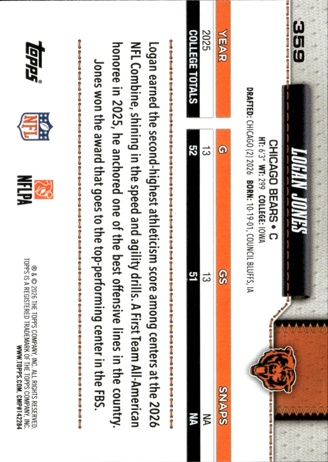 Logan Jones card back