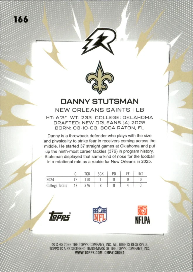 Danny Stutsman card back