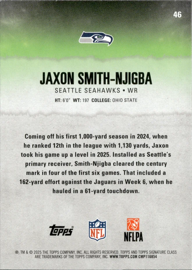 Jaxon Smith-Njigba card back