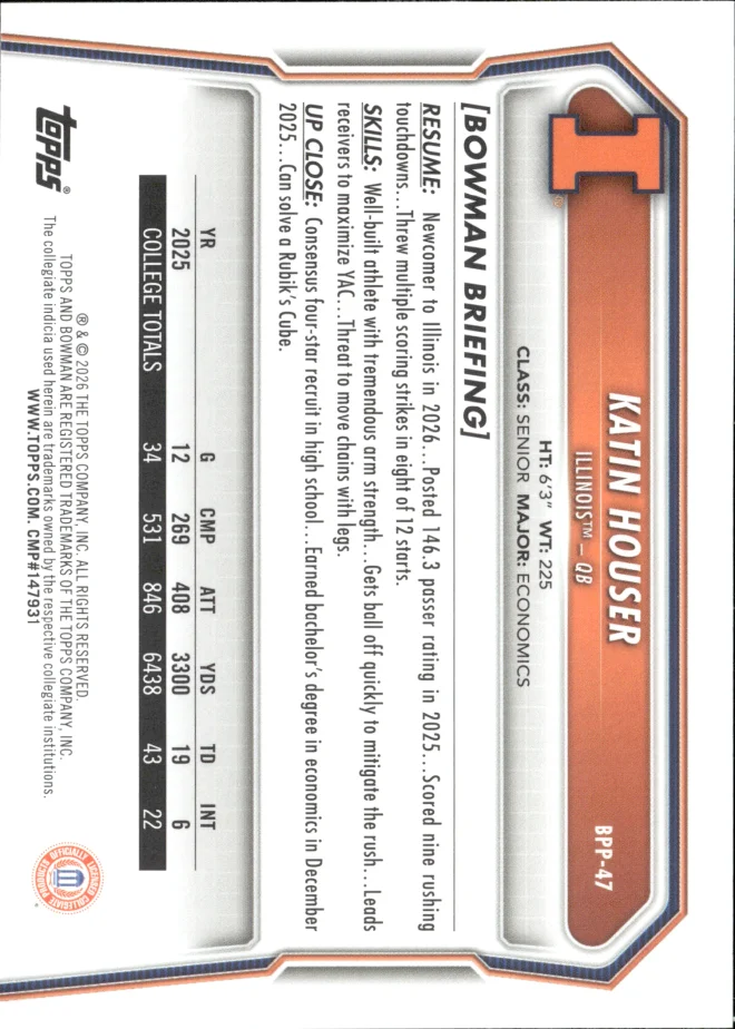 Katin Houser card back