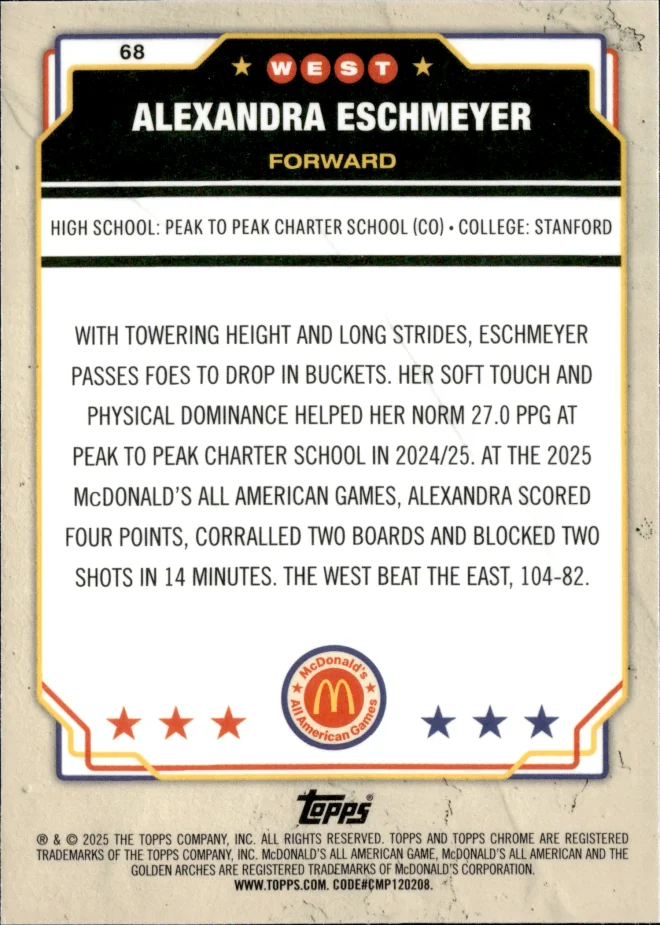 Alexandra Eschmeyer card back