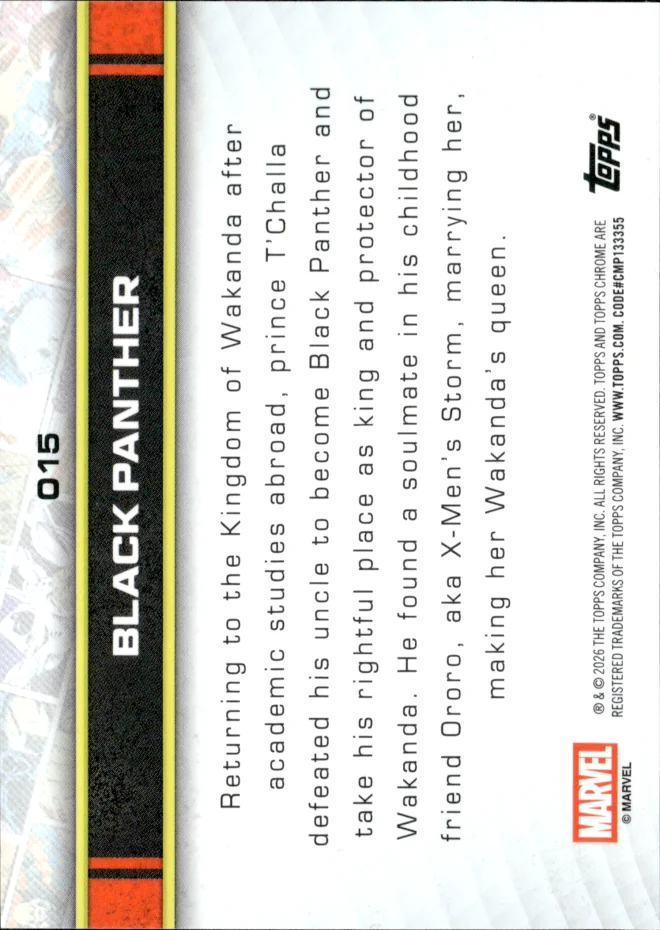 Black Panther card back