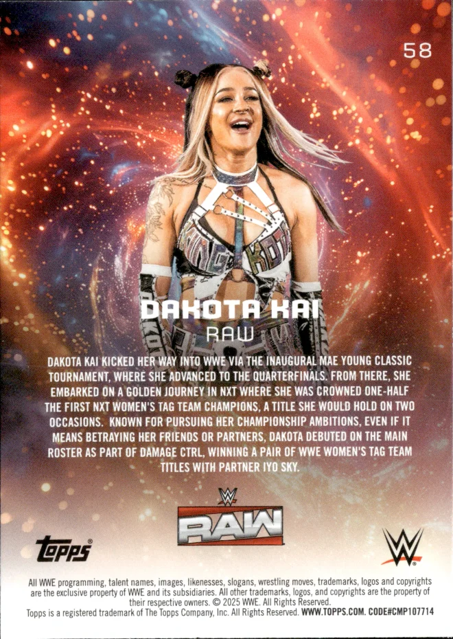 Dakota Kai card back