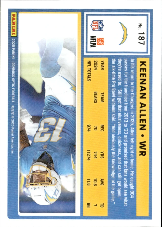 Keenan Allen card back