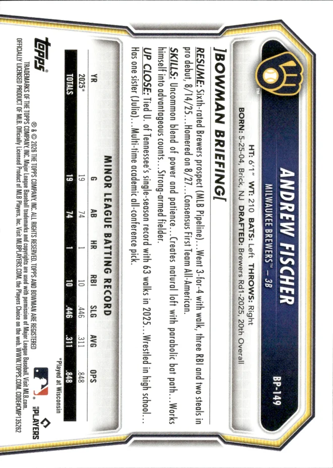 Andrew Fischer card back