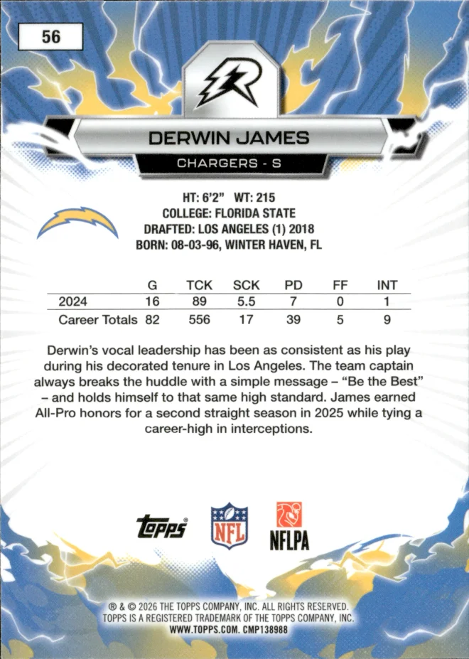 Derwin James card back
