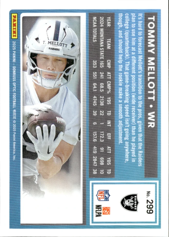 Tommy Mellott card back