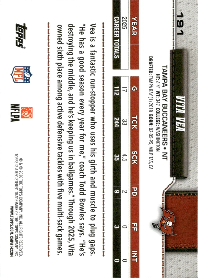Vita Vea card back