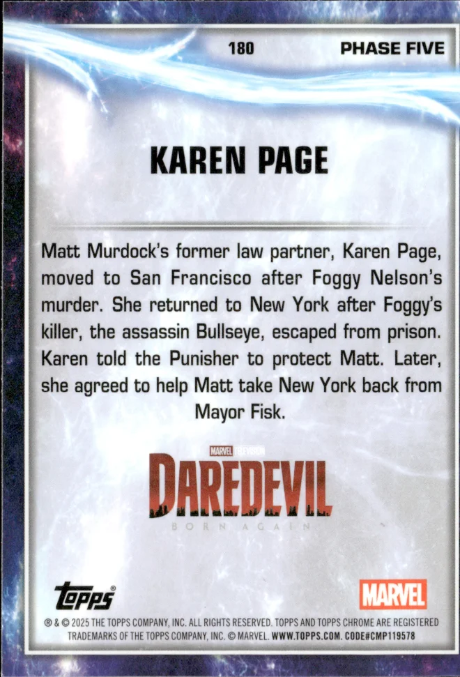 Karen Page card back