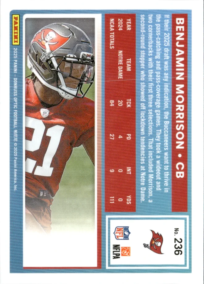 Benjamin Morrison card back