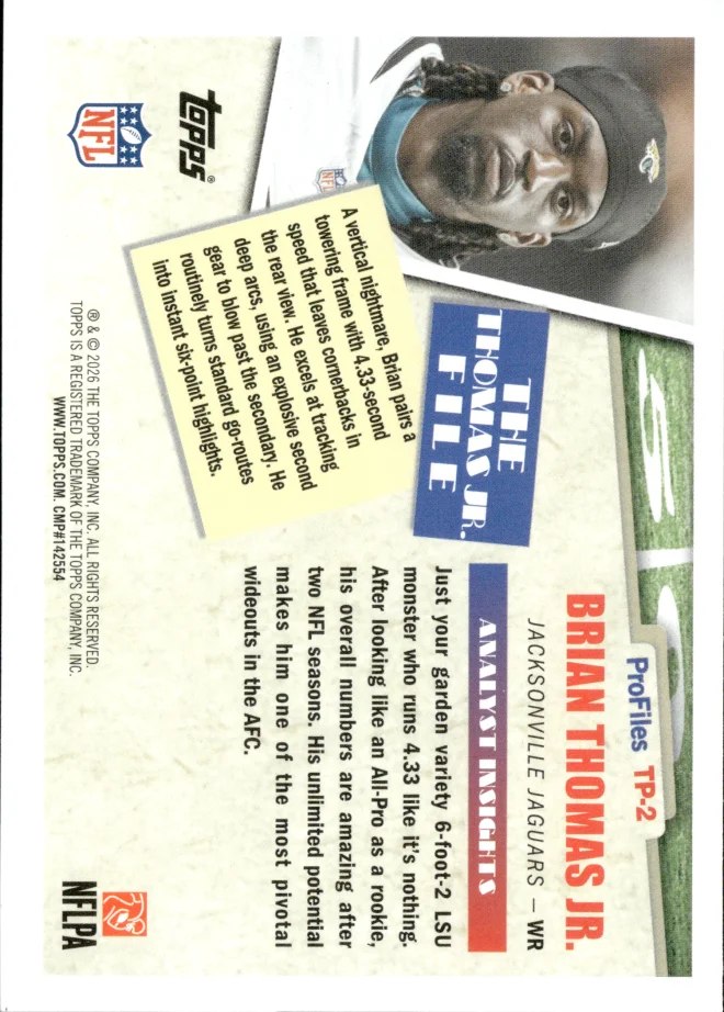 Brian Thomas Jr. card back