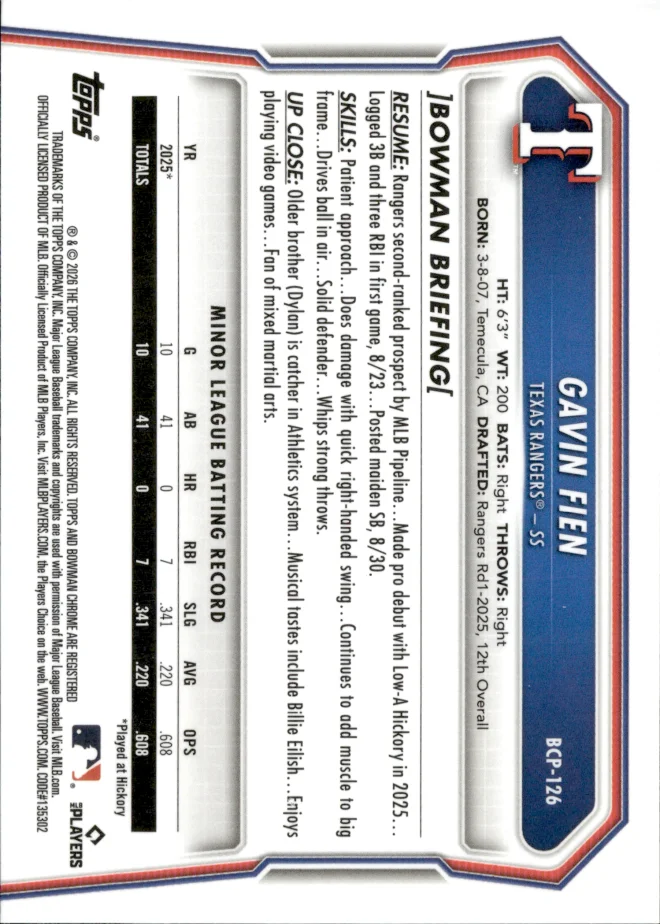 Gavin Fien card back