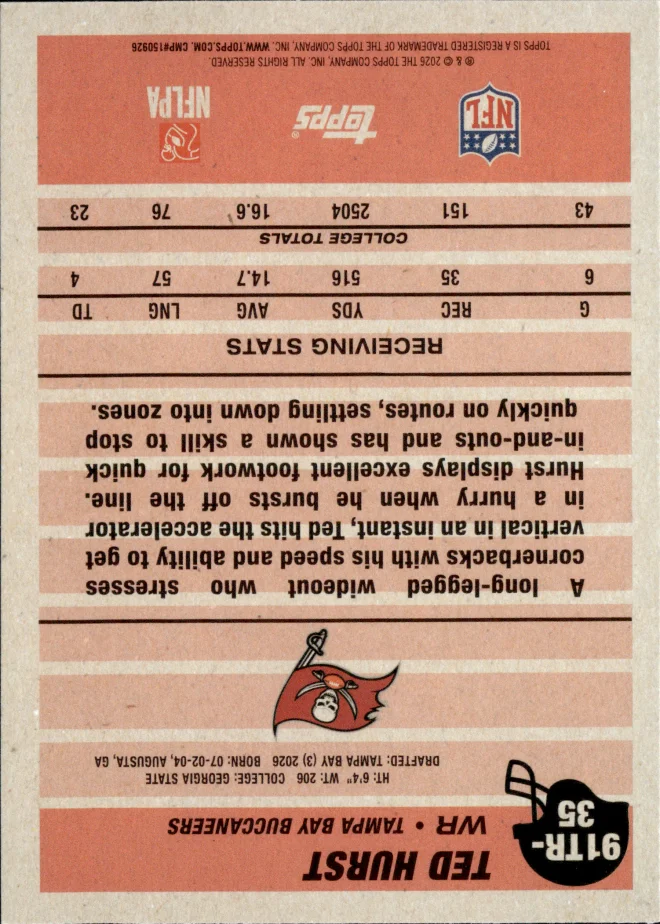 Ted Hurst card back
