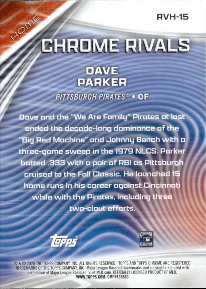 Dave Parker card back