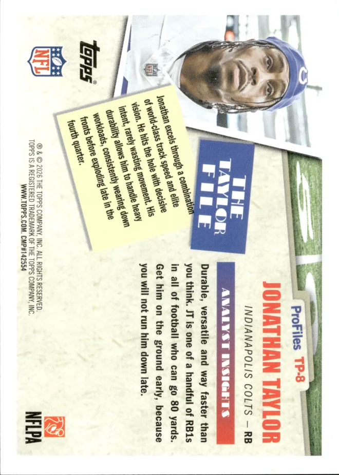 Jonathan Taylor card back