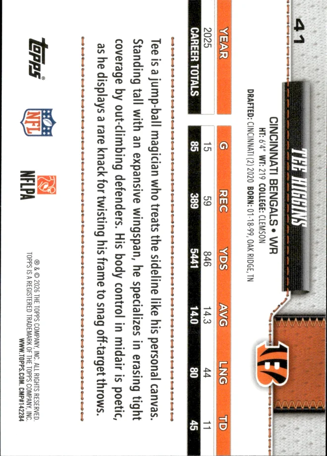 Tee Higgins card back