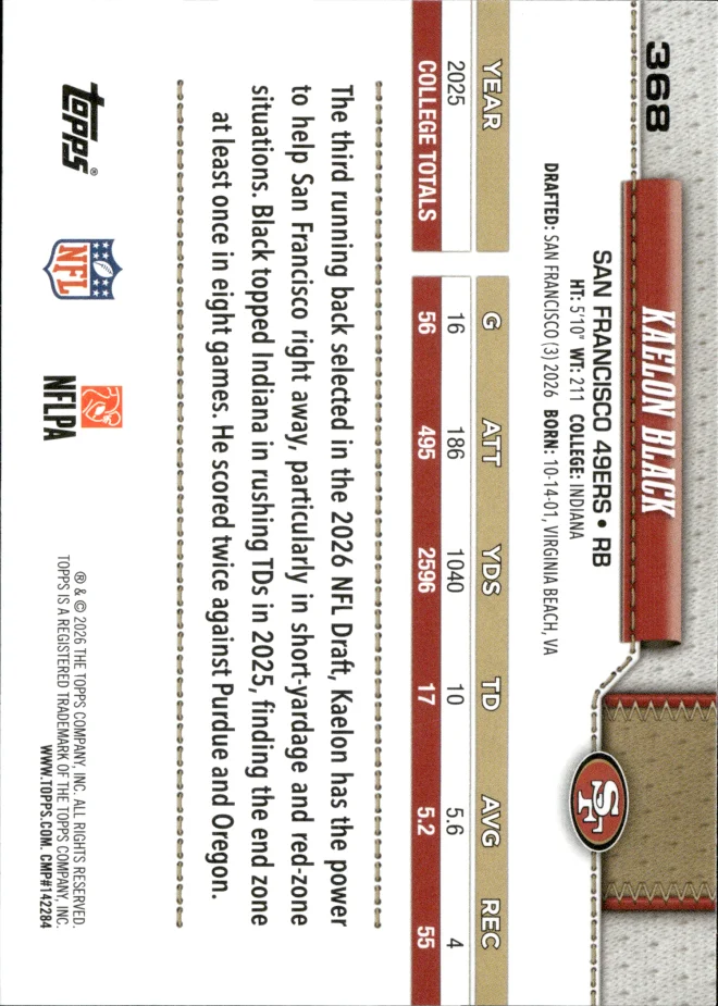 Kaelon Black card back