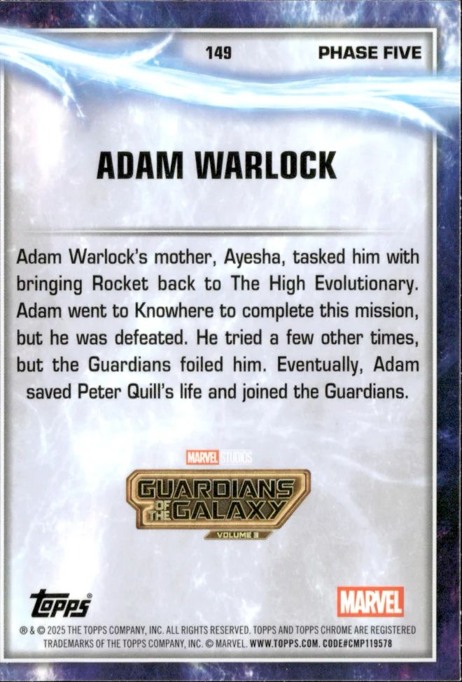 Adam Warlock card back