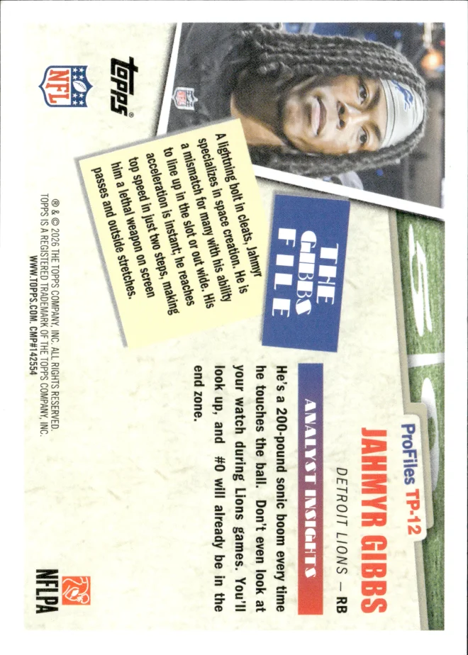 Jahmyr Gibbs card back
