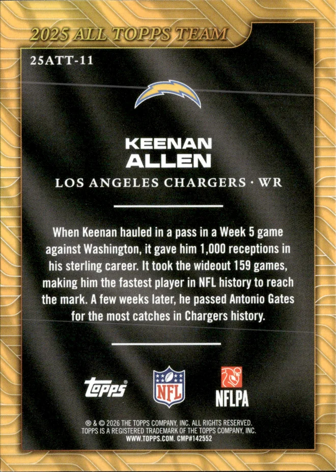 Keenan Allen card back