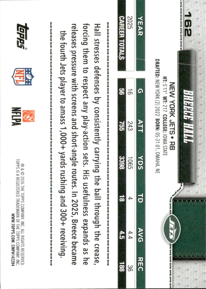 Breece Hall card back