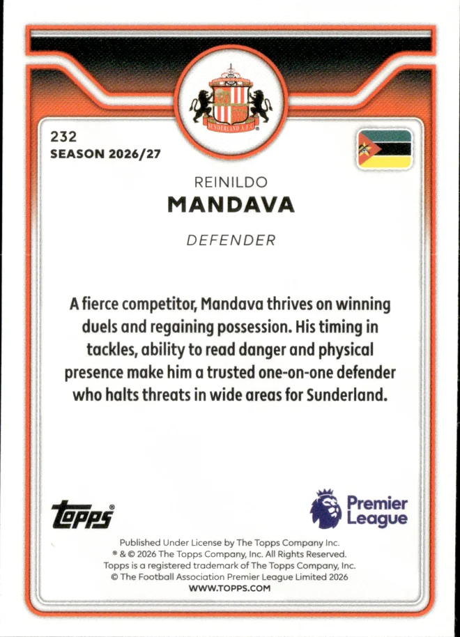 Reinildo Mandava card back