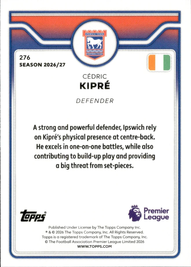Cédric Kipré card back