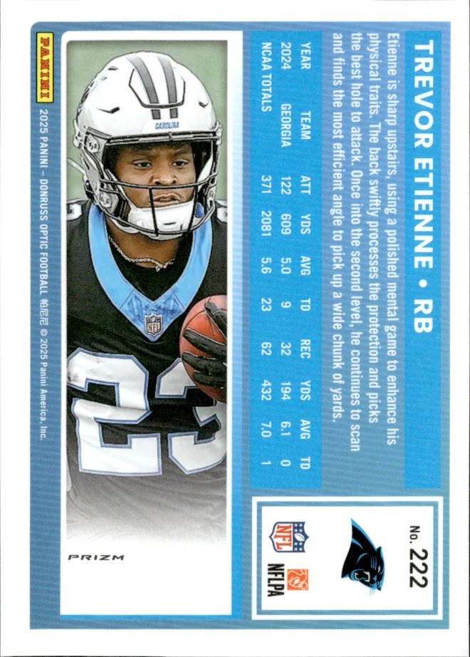 Trevor Etienne card back