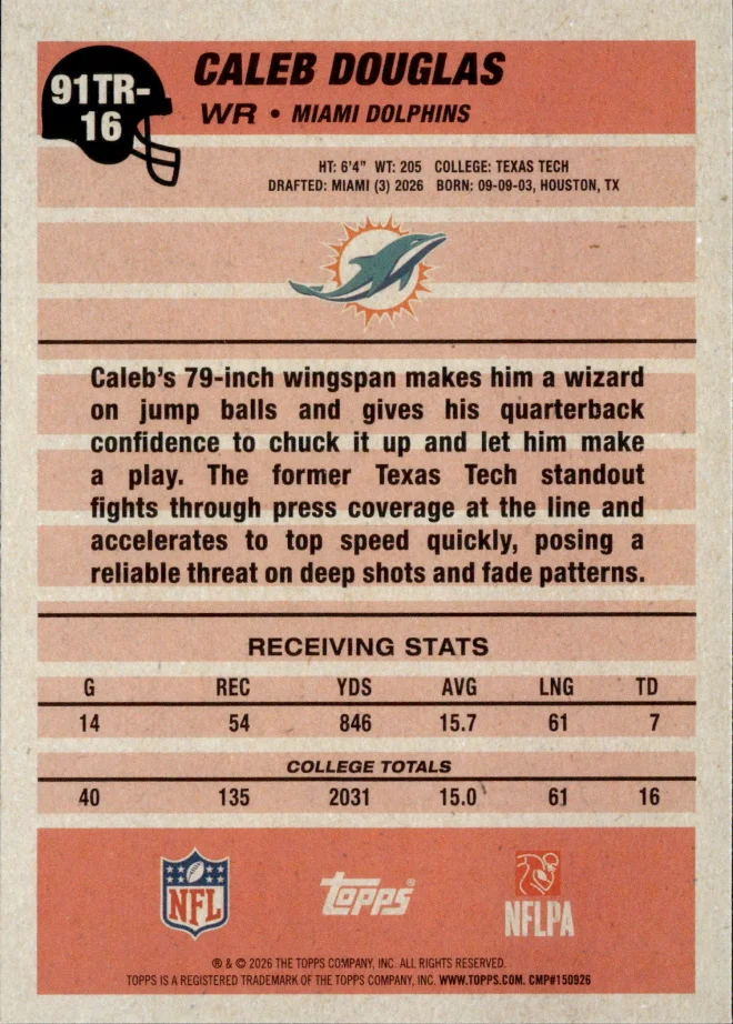 Caleb Douglas card back