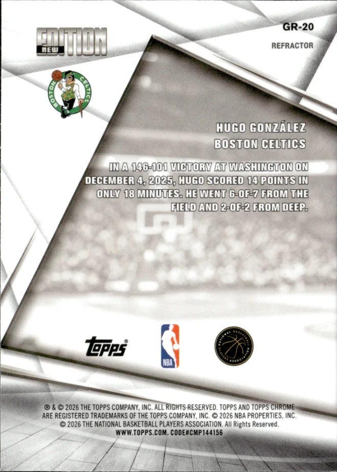 Hugo González card back
