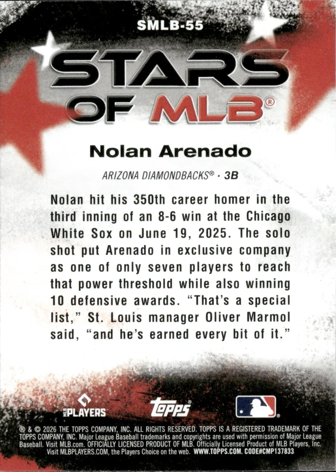 Nolan Arenado card back