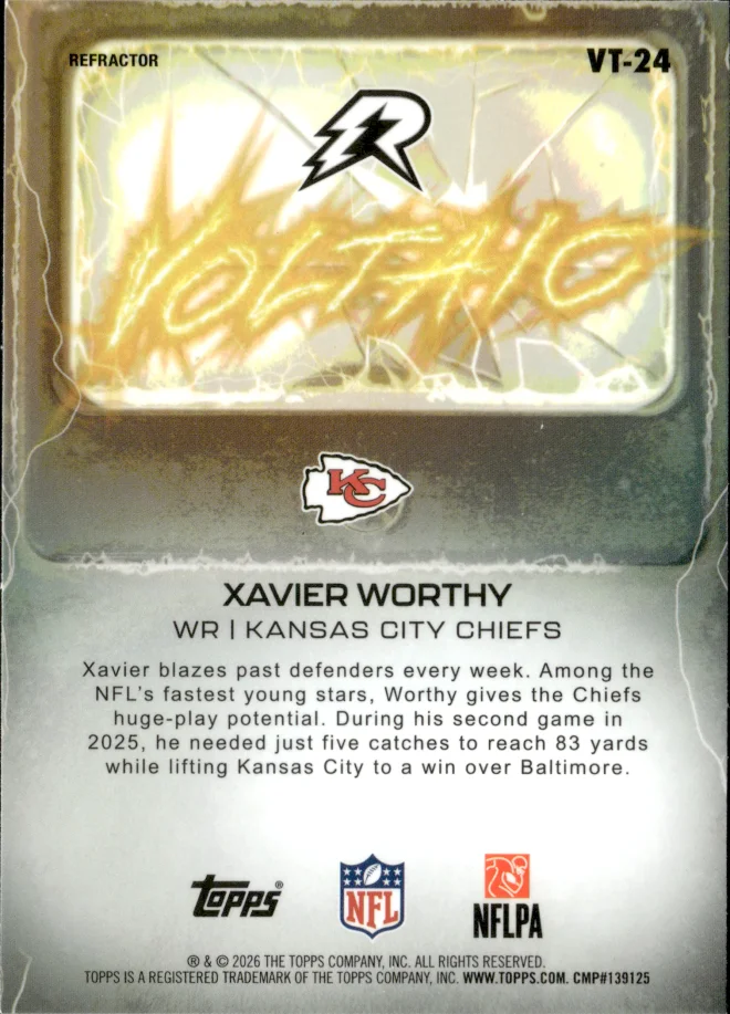 Xavier Worthy card back