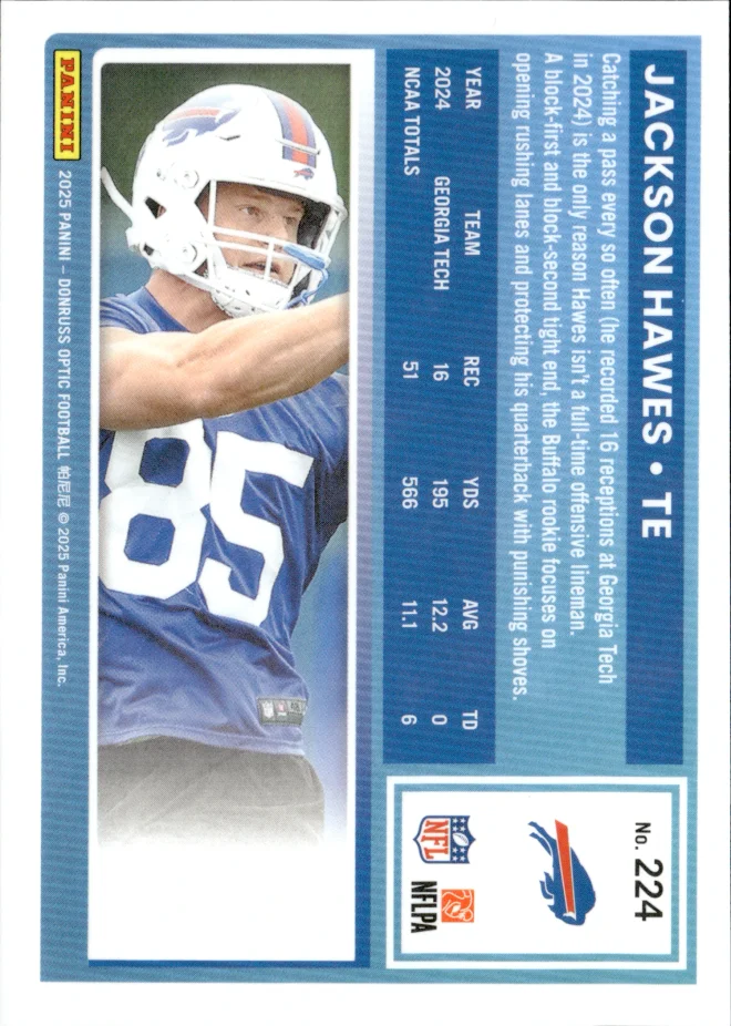 Jackson Hawes card back