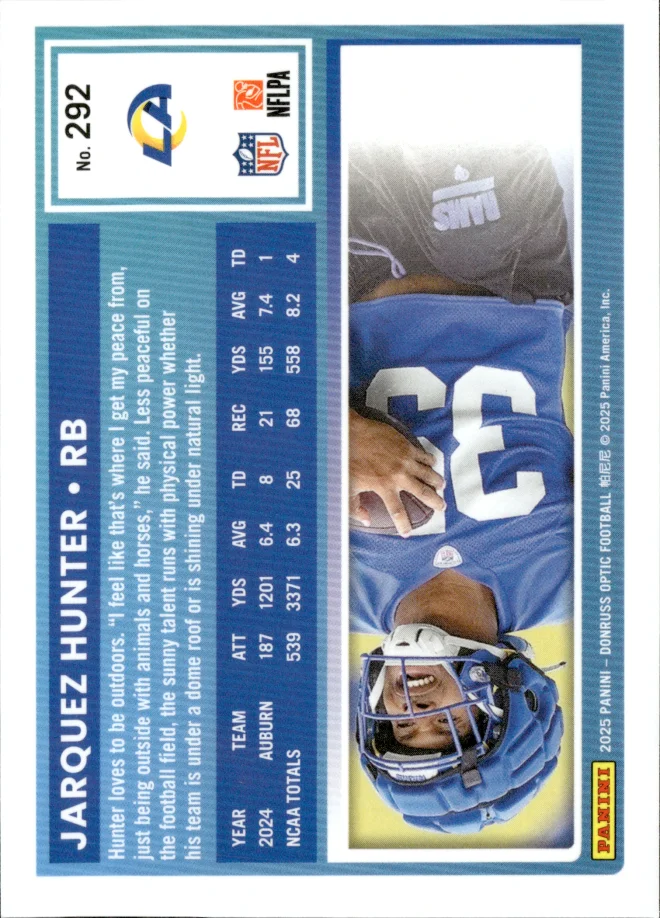 Jarquez Hunter card back