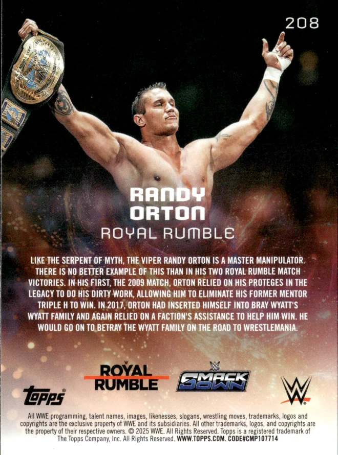 Randy Orton card back